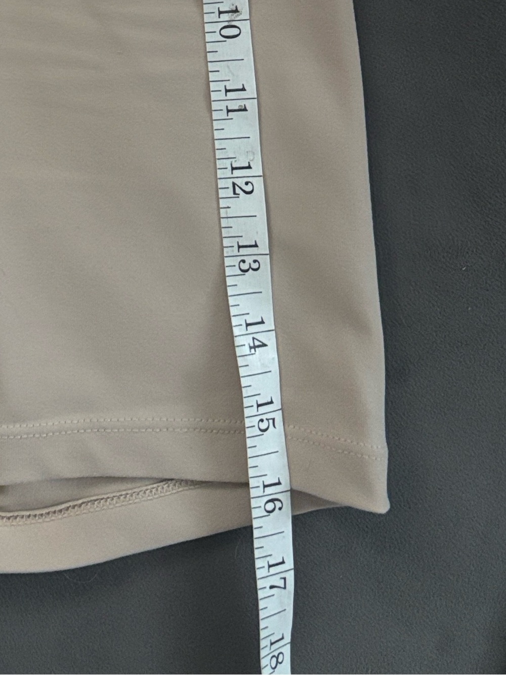 High-Waist Beige Tan Khaki Thirty Years Women's Active Biker Bike Shorts - Picture 5 of 6